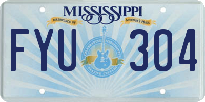 MS license plate FYU304