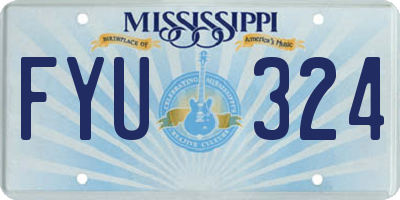 MS license plate FYU324