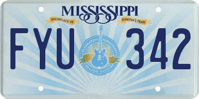 MS license plate FYU342