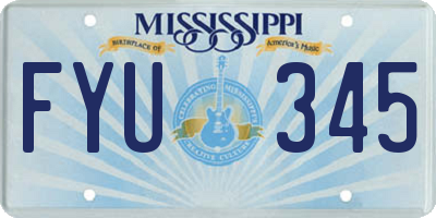 MS license plate FYU345