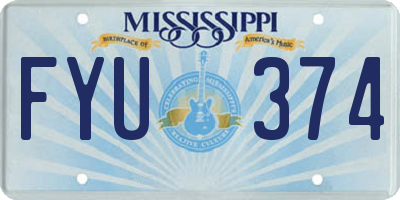 MS license plate FYU374