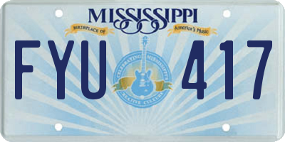 MS license plate FYU417