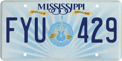 MS license plate FYU429