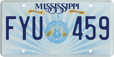 MS license plate FYU459