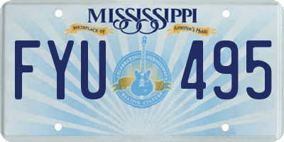 MS license plate FYU495