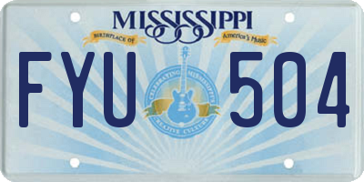 MS license plate FYU504