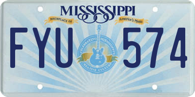 MS license plate FYU574