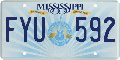 MS license plate FYU592