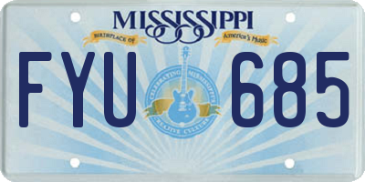 MS license plate FYU685