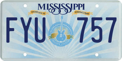 MS license plate FYU757