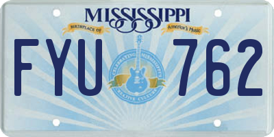 MS license plate FYU762