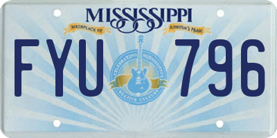 MS license plate FYU796