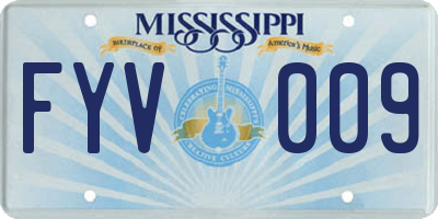 MS license plate FYV009