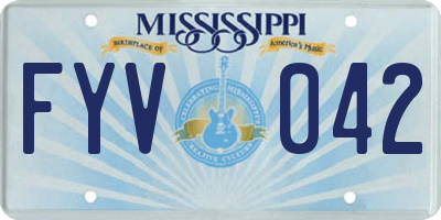 MS license plate FYV042