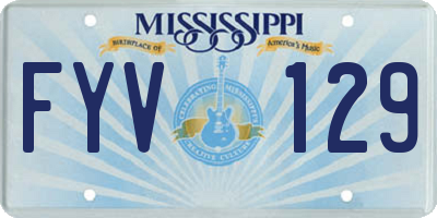 MS license plate FYV129