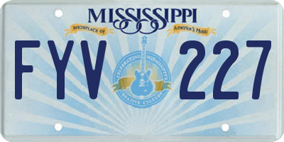 MS license plate FYV227