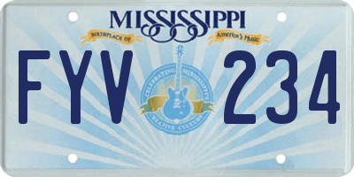 MS license plate FYV234