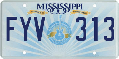 MS license plate FYV313