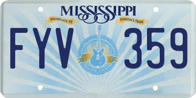 MS license plate FYV359