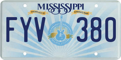 MS license plate FYV380