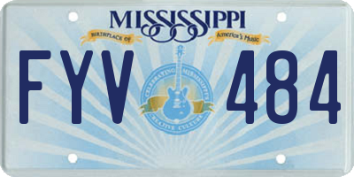 MS license plate FYV484