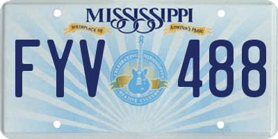 MS license plate FYV488
