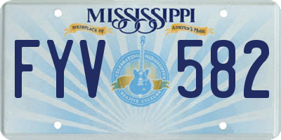 MS license plate FYV582