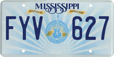 MS license plate FYV627