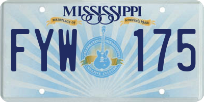 MS license plate FYW175