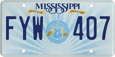 MS license plate FYW407