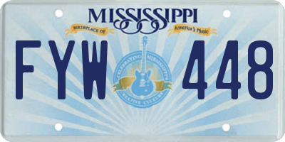 MS license plate FYW448