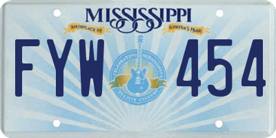 MS license plate FYW454