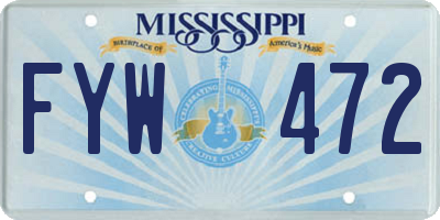 MS license plate FYW472
