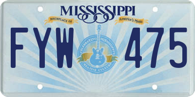 MS license plate FYW475