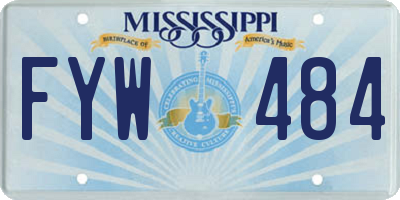 MS license plate FYW484
