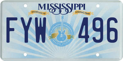 MS license plate FYW496