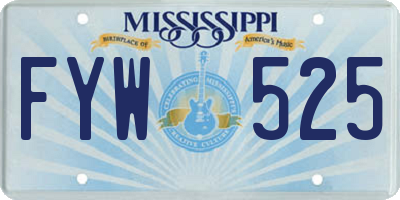 MS license plate FYW525
