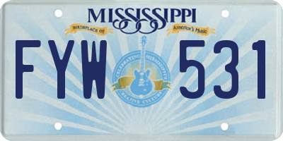MS license plate FYW531