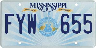 MS license plate FYW655