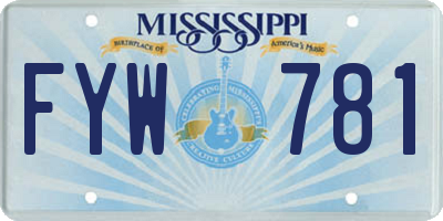 MS license plate FYW781