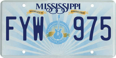 MS license plate FYW975