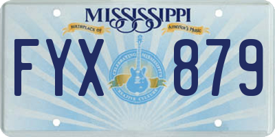 MS license plate FYX879
