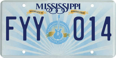 MS license plate FYY014