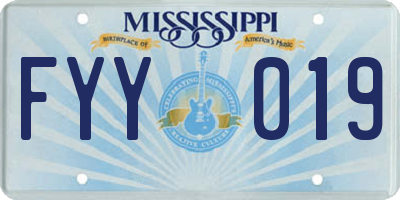 MS license plate FYY019