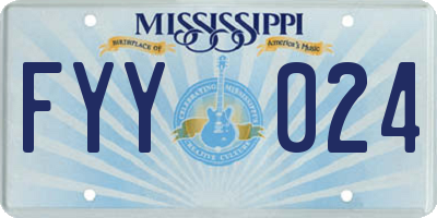 MS license plate FYY024