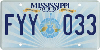 MS license plate FYY033