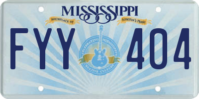 MS license plate FYY404