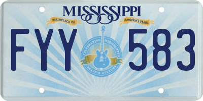 MS license plate FYY583