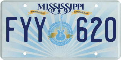 MS license plate FYY620