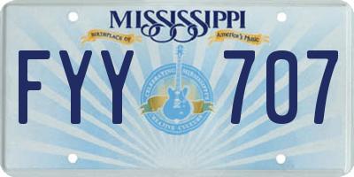 MS license plate FYY707